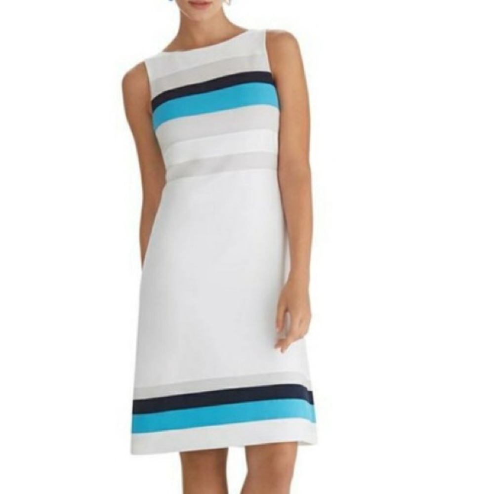 White House Black Market Sleeveless Striped Dress